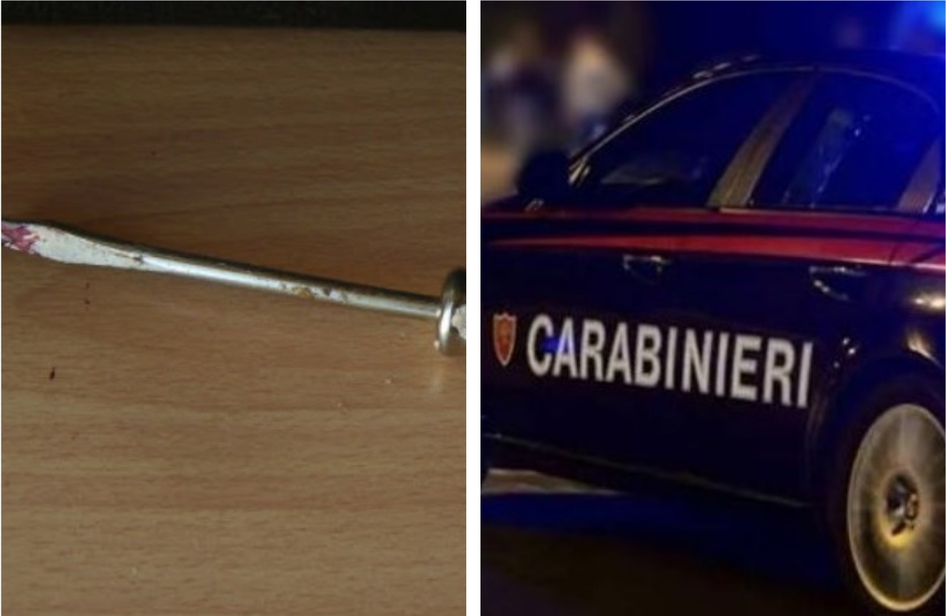 Aggredito con cacciavite